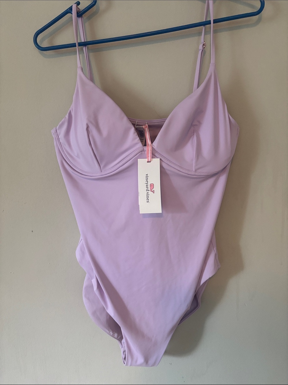 NWT Vineyard Vines Underwire One-Piece Swimsuit Size Lg Purple